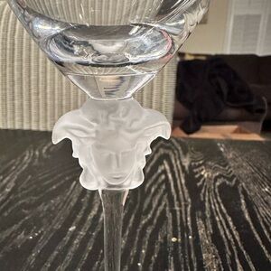Versace Rosenthal Medussa D’Or White Wine Glasses